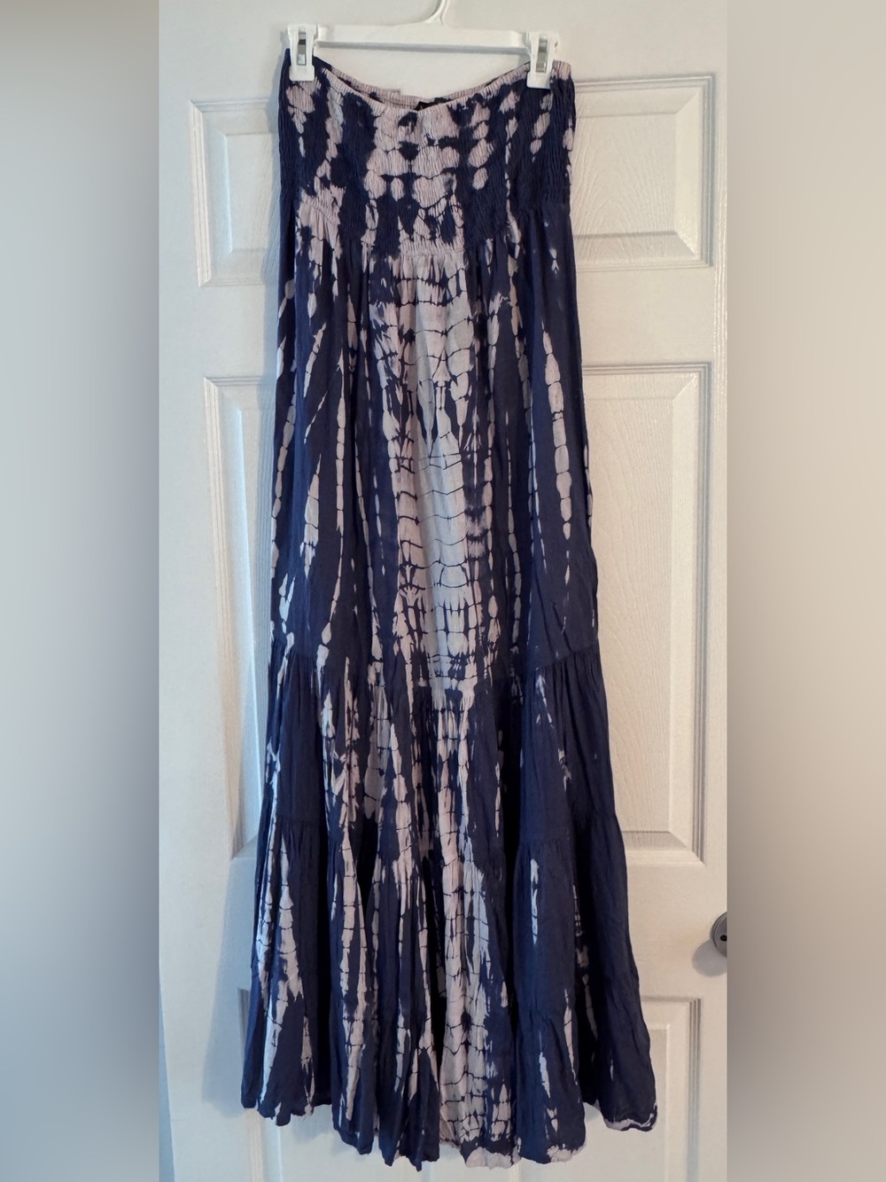 Raviya Navy and White Tie-Dye Maxi Dress